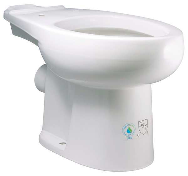 Toilet Bowl,  1.28 gpf,  Gravity Fed,  Floor with Back Outlet Mount,  Elongated,  White
