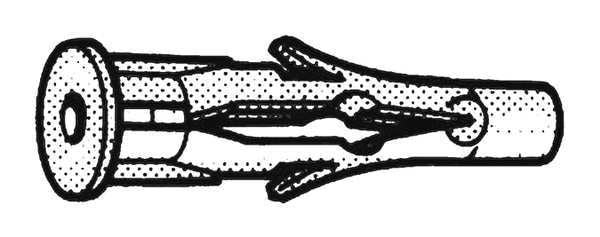 Screw Anchor,  1" L,  Nylon