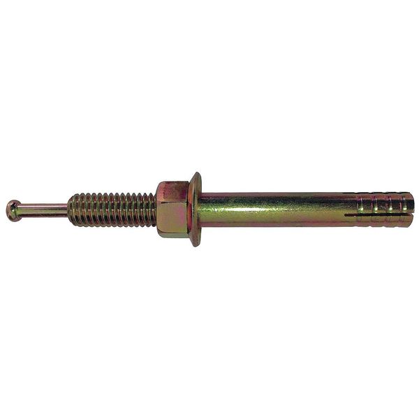 Nail Drive Anchor,  3/4" Dia.,  6" L,  Steel Yellow Zinc,  4 PK