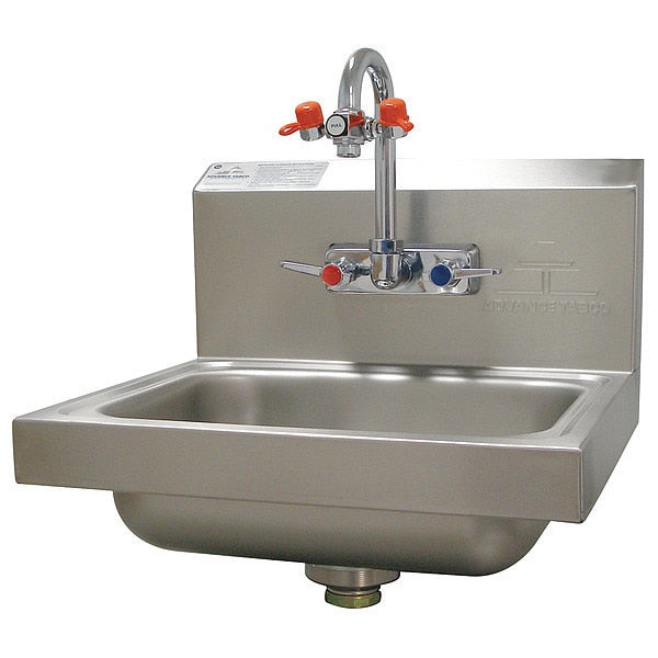 Hand Sink with Eye Wash, 15-1/4 In. W