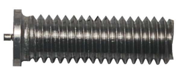 Weld Stud,  #10-32,  1/2 in,  TFTS Flanged Threaded,  18-8 Stainless Steel,  Plain Finish,  100 PK