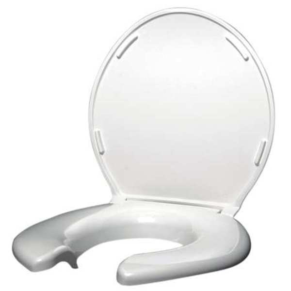 Toilet Seat,  With Cover,  ABS plastic,  Round or Elongated,  White