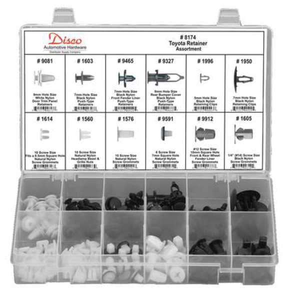 Toyota Retainer Assortment, 146 Pc