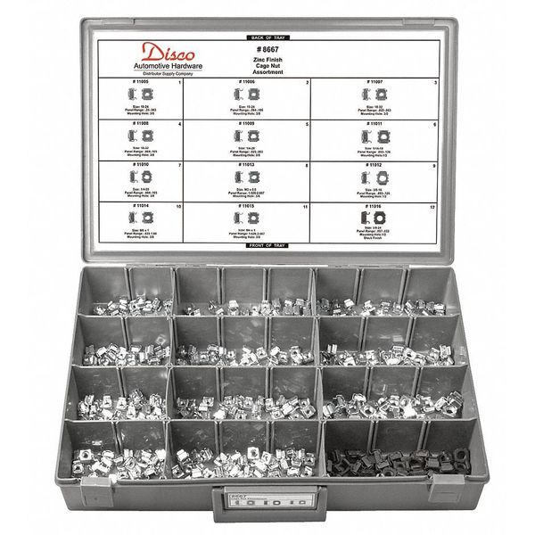 Cage Nut Assortment, 505 Pc