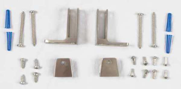 2-1/2" x 3-1/4" End Panel Bracket,  Stainless Steel