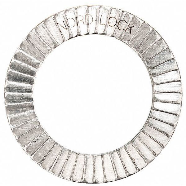 Wedge Lock Washer,  Fits Bolt Size M10 Steel,  Plain Finish,  10 PK