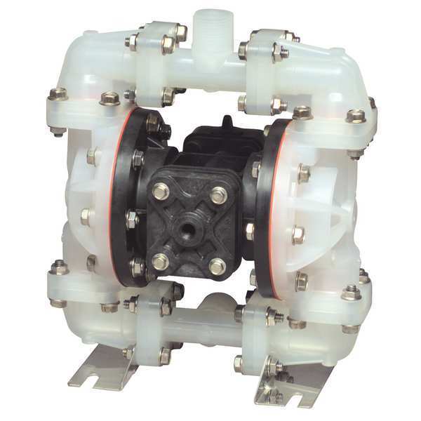 Double Diaphragm Pump,  Polypropylene,  Air Operated,  23 GPM