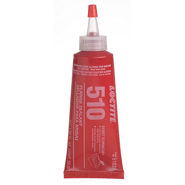 Anaerobic Anaerobic Flange Sealant,  50 mL,  Red,  Temp Range -65 to 400 Degrees F