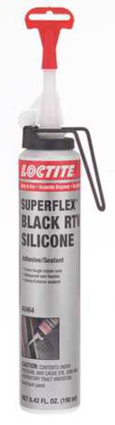 RTV Silicone Sealant,  190 mL,  Black,  Temp Range -65 to 450 Degrees F
