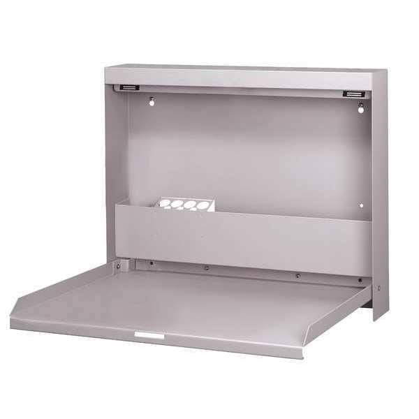 Wall Mounted Desk, 20x16-3/8x3-3/8In, Gray