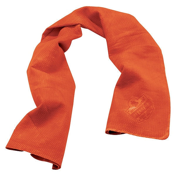 Evaporative Cooling Towel,  PVA,  Long Lasting Cooling Relief,  29.5 in L x 13 in W,  Orange