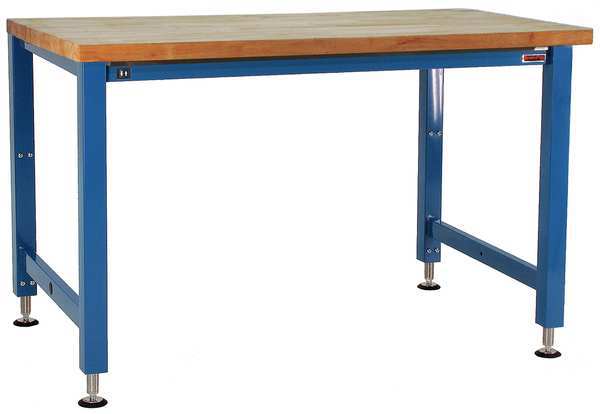 Electric Workbenches,  Butcher Block,  60" W,  30" to 42" Height,  1000 lb.,  Straight