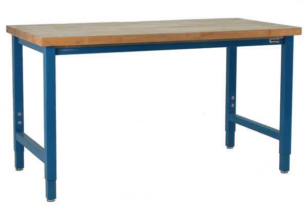 Bolted Workbenches,  Butcher Block,  96" W,  30" to 36" Height,  6600 lb.,  Straight
