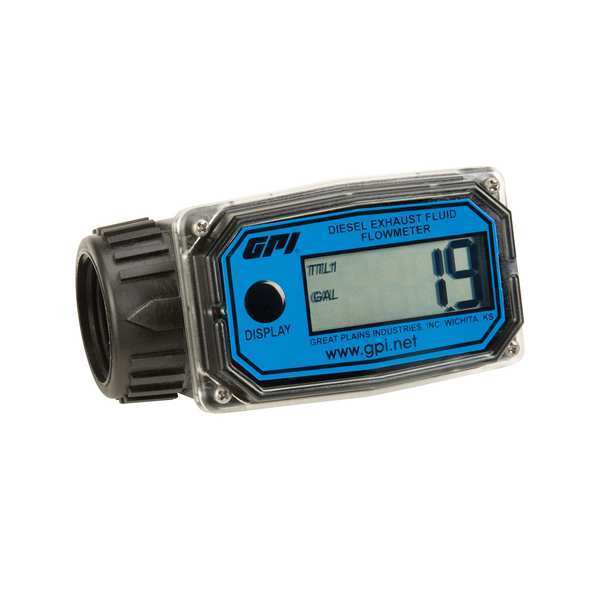 Flowmeter, Electronic, 1 In, 3 to 30 GPM