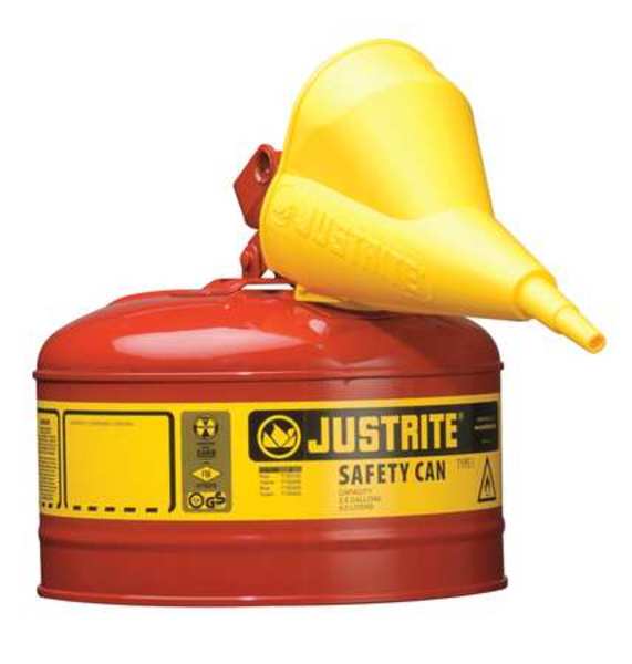 2-1/2 gal. Red Steel Type I Safety Can for Flammables