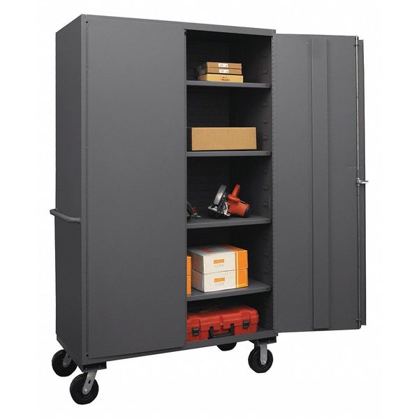 No Door Door Mobile Flush Door Cabinet,  Gray