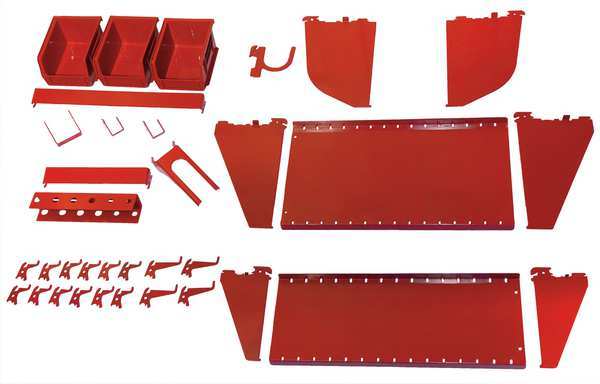 Workstation Slotted Accessory Kit, Red