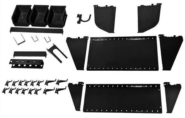 Workstation Slotted Accessory Kit, Black