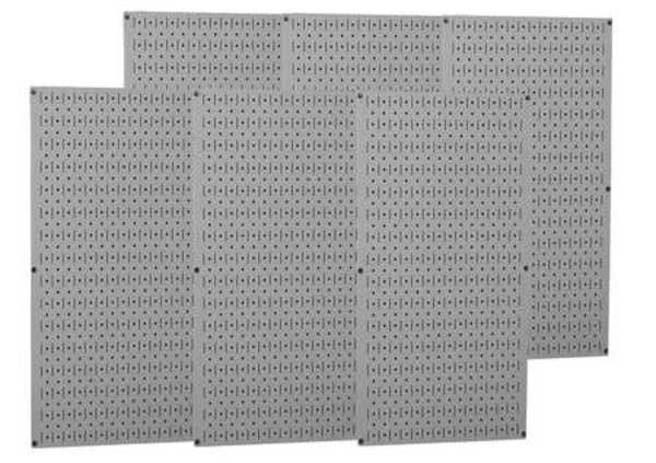 Pegboard, Round, 32 In. H, 96 In. W, Gray