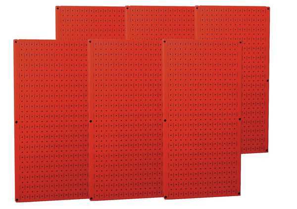 Pegboard, Round, 32 In. H, 96 In. W, Red