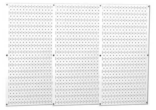 Pegboard, Round, 32 In. H, 48 In. W, White