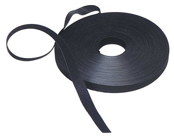 Reclosable Fastener,  No Adhesive,  37.5 ft,  1/2 in Wd,  Black