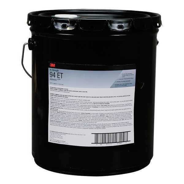 Spray Adhesive,  Hi-Strength 94ET Series,  Clear,  5 gal,  Pail