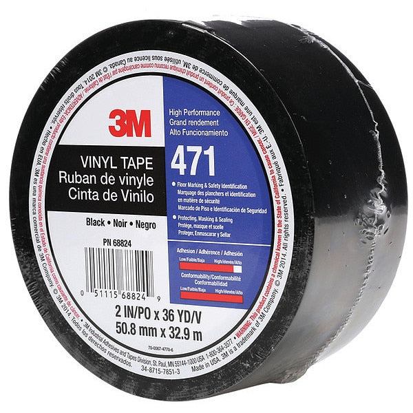 Marking Tape, 2In W, 108 ft. L, Black