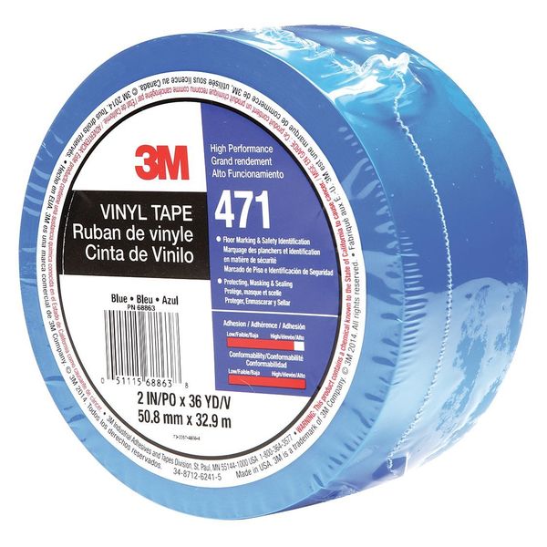 Marking Tape, 2In W, 108 ft. L, Blue