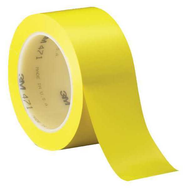 Marking Tape, 3In W, 108 ft. L, Yellow