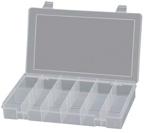 Compartment Box with 12 compartments,  Plastic,  1-3/4" H x 10-13/16 in W