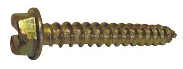 Con-Sert Screws Masonry Screw,  1/4" Dia.,  Hex,  2 in L,  Carbon Steel Yellow Zinc,  100 PK