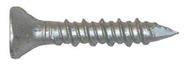 Tapcon Masonry Screw,  1/4" Dia.,  Flat,  2 1/4 in L,  410 Stainless Steel Silver Climashield,  100 PK