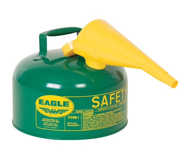 2 gal. Green Galvanized steel Type I Safety Can for Oil