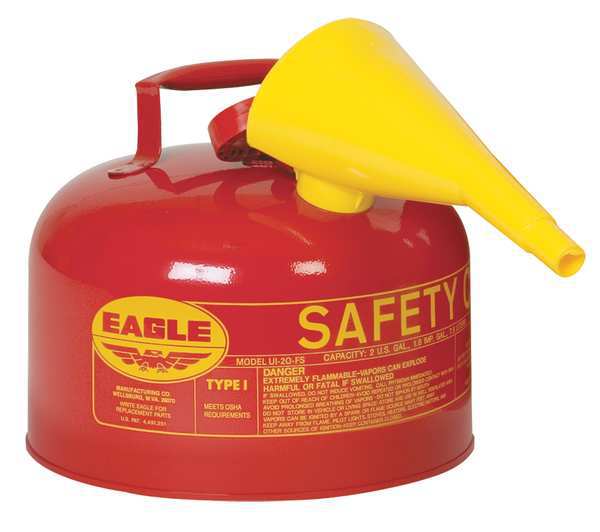2-1/2 gal. Red Galvanized steel Type I Safety Can for Flammables