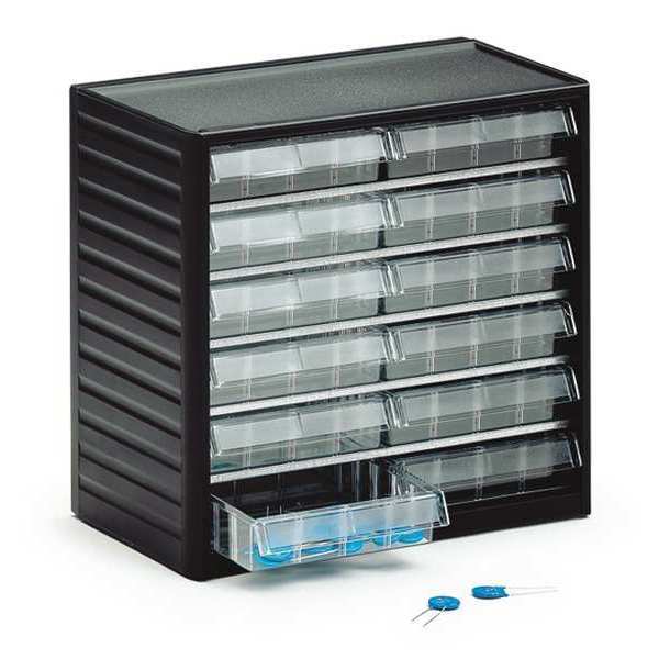 Small Parts Drawer Unit,  12 Drawers,  Clear