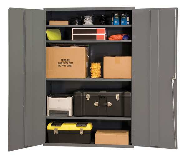 16 ga. ga. Steel Storage Cabinet,  48 in W,  84 in H,  Stationary