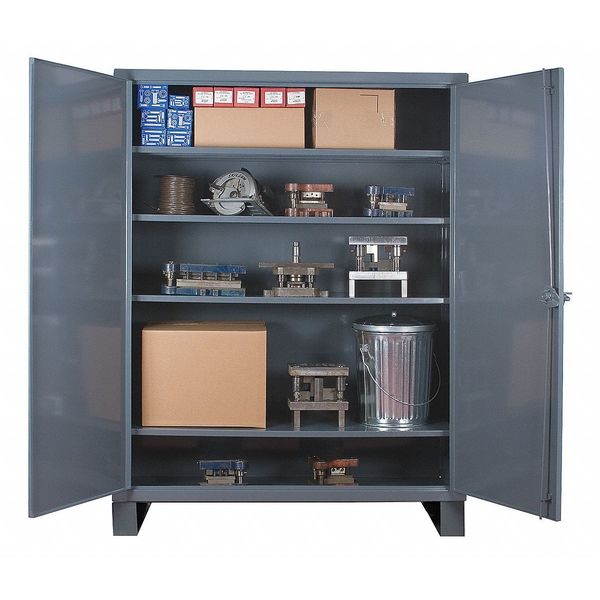 12 ga. ga. Steel Storage Cabinet,  60 in W,  78 in H,  Stationary