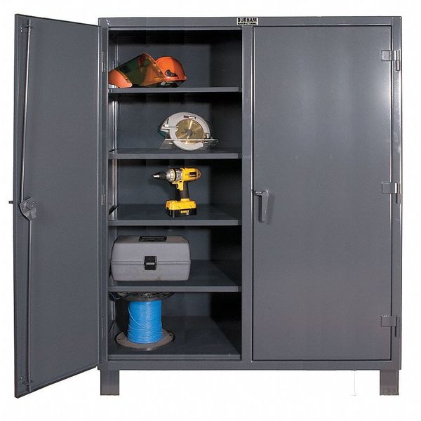 12 ga. ga. Steel Storage Cabinet,  48 in W,  78 in H,  Stationary