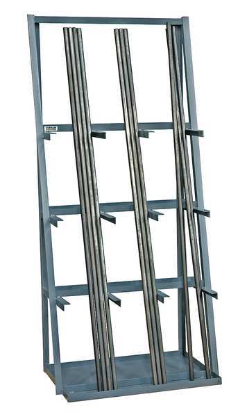 Freestanding Vertical Bar Rack,  24 in D,  39 in W,  3 Shelves