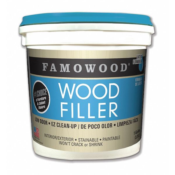 Wood Filler,  1 gal,  Pail,  Natural