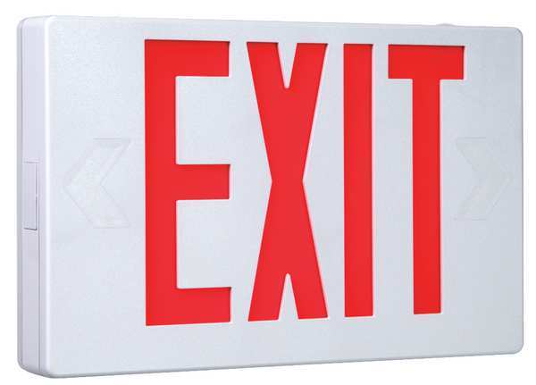 Exit Sign, 3.0W, Red, 7-1/2 in. H