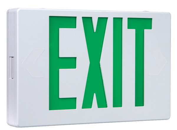 Exit Sign, 3.0W, Green, 1 or 2 Faces