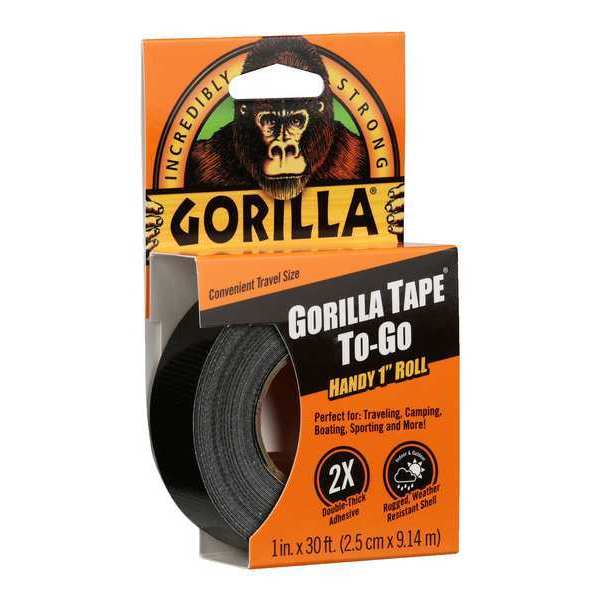 Duct Tape, 1 In x 30 ft, 17 mil, Black