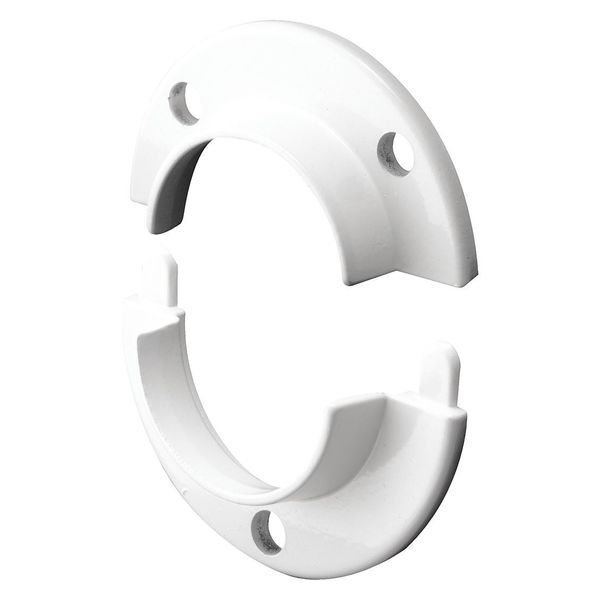 Closet Pole Brackets, White, Cast, 2 pcs.