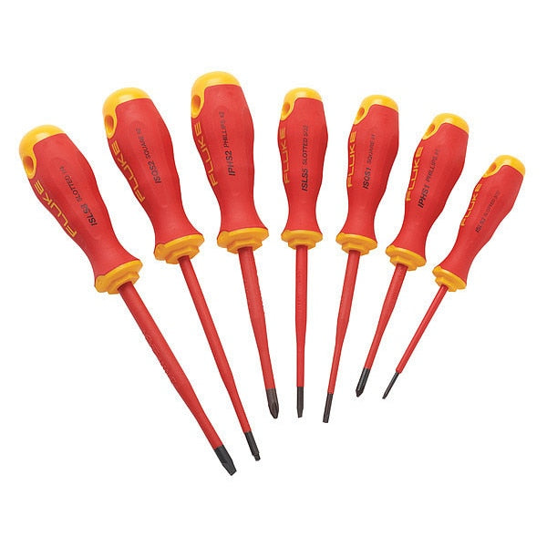 7pc. Insulated Slotted/Phillips/Square Screwdriver Set