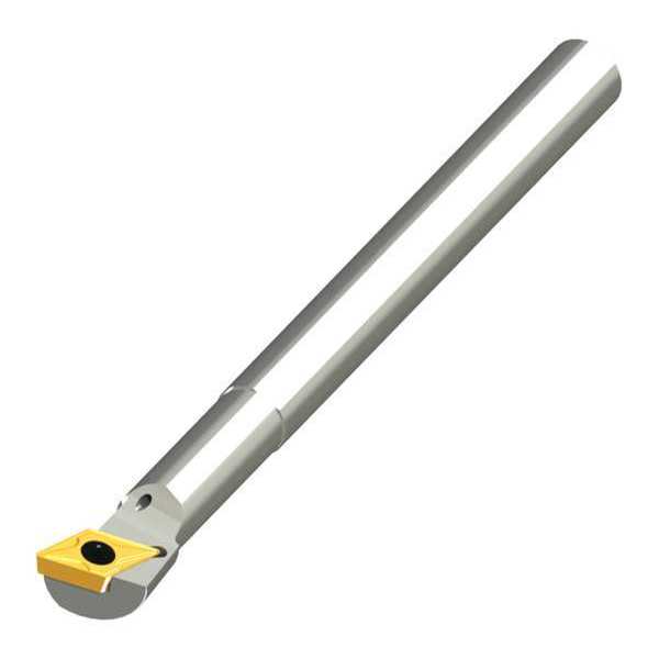Indexable Boring Bar,  A08K SDUCR 2,  5 in L,  High Speed Steel,  80 Degrees  Diamond Insert Shape
