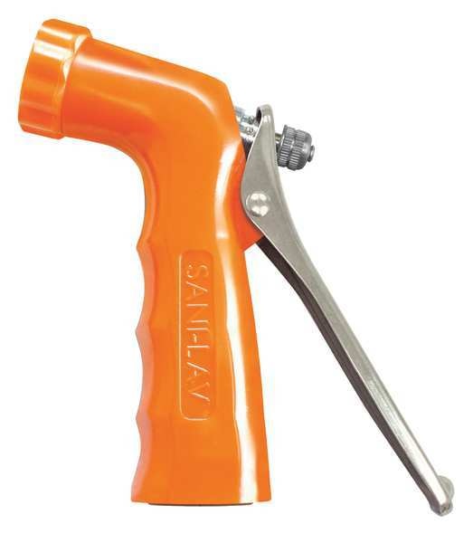 Pistol Grip Water Nozzle,  3/4" Female,  100 psi,  6.5 gpm,  Safety Orange