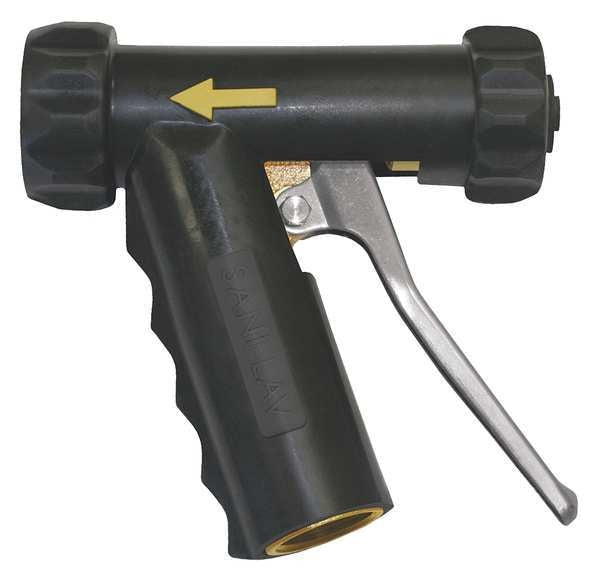 Pistol Grip Water Nozzle,  3/4" Female,  150 psi,  7 gpm,  Black