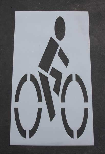 Pavement Stencil, 78 in, Bike Lane, 1/16